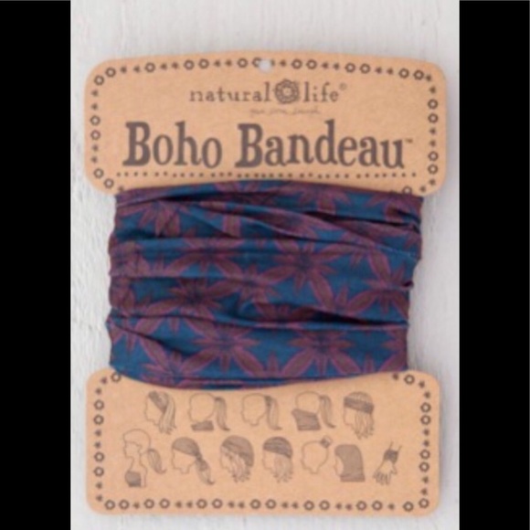 NATURAL LIFE Accessories - Natural Life Boho Headband Bandeau Red & Blue NATURAL LIFE Accessories - Natural Life Boho Headband Bandeau Red & Blue